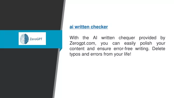 ai written checker with the ai written chequer