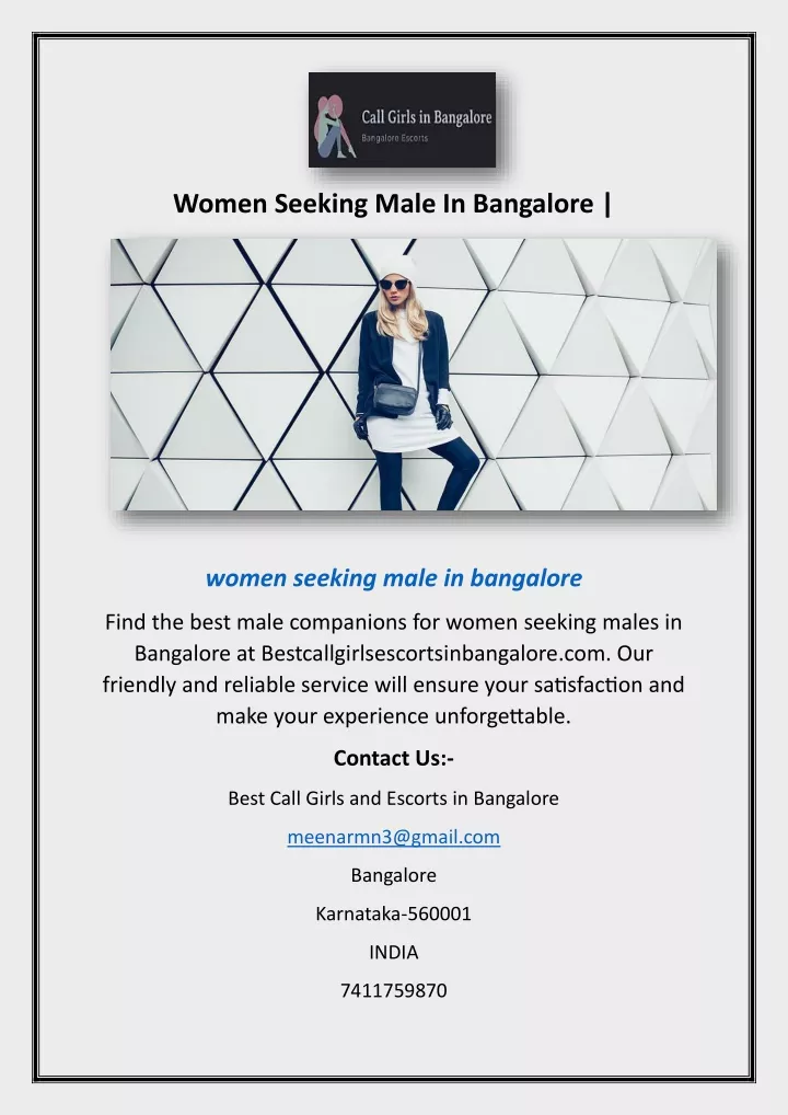 women seeking male in bangalore