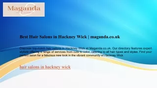 Best Hair Salons in Hackney Wick | maganda.co.uk