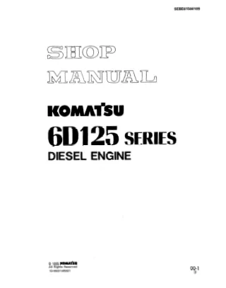 Komatsu 6D125 Diesel Engine Service Repair Manual