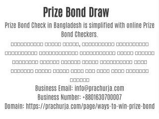 prize bond draw