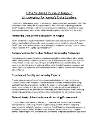 data science course in nagpur empowering tomorrow