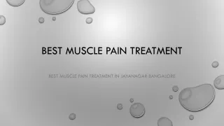 Best Muscle Pain Treatment