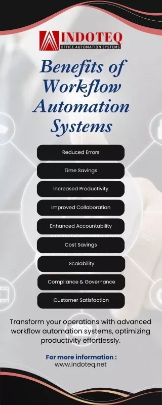Benefits of Workflow Automation Systems -  Indoteq Office Automation Systems