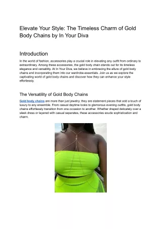 Elevate Your Style_ The Timeless Charm of Gold Body Chains by In Your Diva
