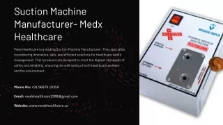 Suction Machine Manufacturer, Best Suction Machine Manufacturer