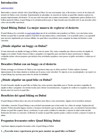 Quad Biking Dubai: Conquista las dunas a toda velocidad