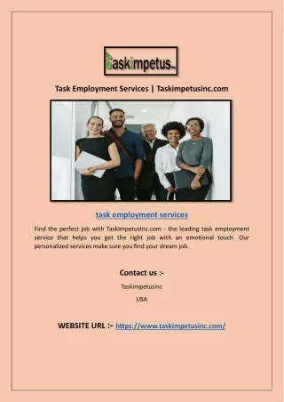 Task Employment Services | Taskimpetusinc.com