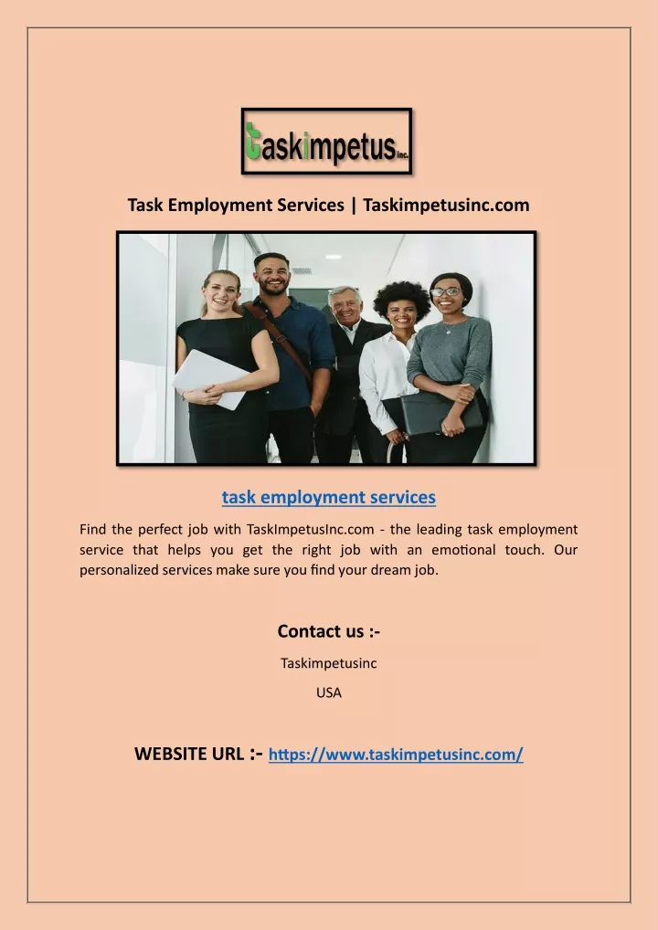 task employment services taskimpetusinc com