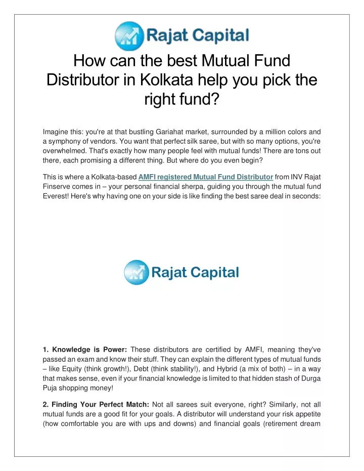 how can the best mutual fund distributor