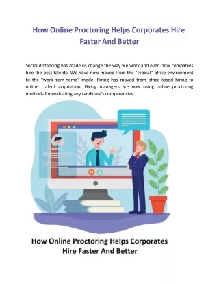 How Online Proctoring Helps Corporates Hire Faster And Better