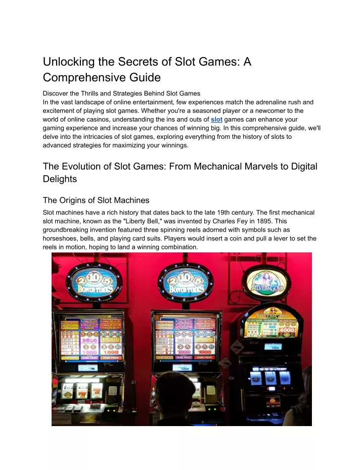 unlocking the secrets of slot games