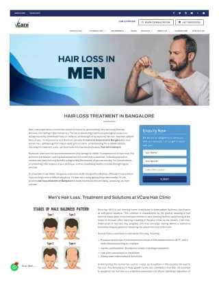 Hair Loss Treatment in Bangalore