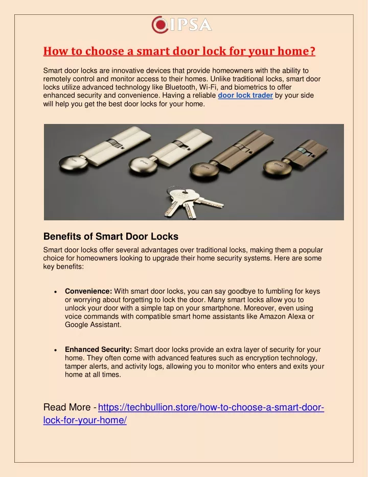 how to choose a smart door lock for your home