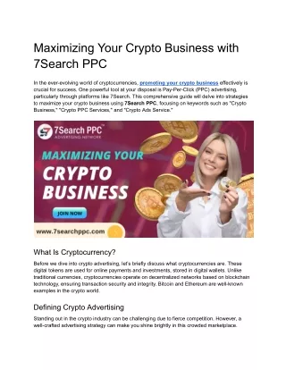 maximizing your crypto business with 7search ppc