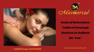 Oasis of Relaxation Tailored Massage Services in Kolkata for You