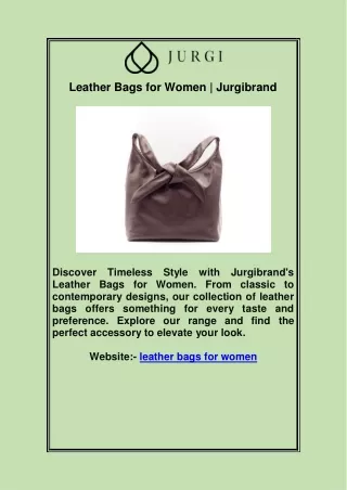 leather bags for women