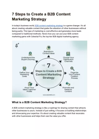 7 Steps to Create a B2B Content Marketing Strategy