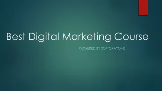 Best Digital Marketing Course and Training Institute