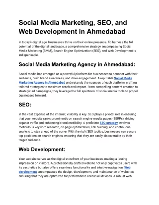 Connecting Brands: Social Media Marketing Agency in Ahmedabad
