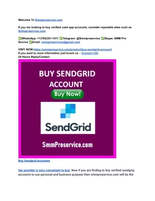 Shop to Buy Sendgrid Account 2024