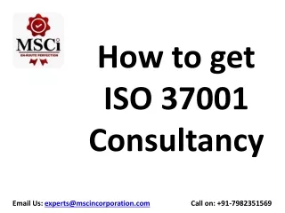 How to get ISO 37001 Consultancy