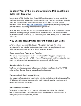 conquer your upsc dream a guide to ias coaching