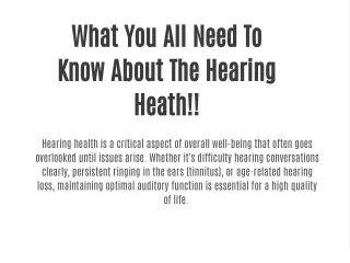 ZenCortex Reviews - What You All Need To Know About The Hearing Heath!!