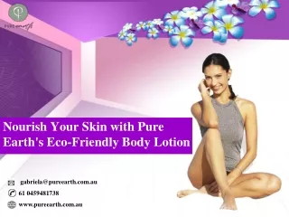 Nourish Your Skin with Pure Earth's Eco-Friendly Body Lotion