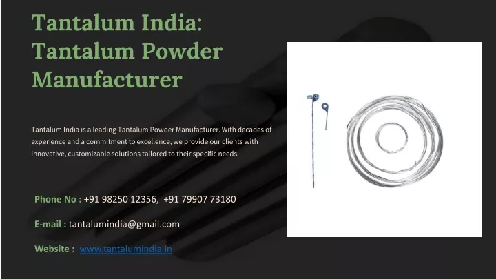 tantalum india tantalum powder manufacturer