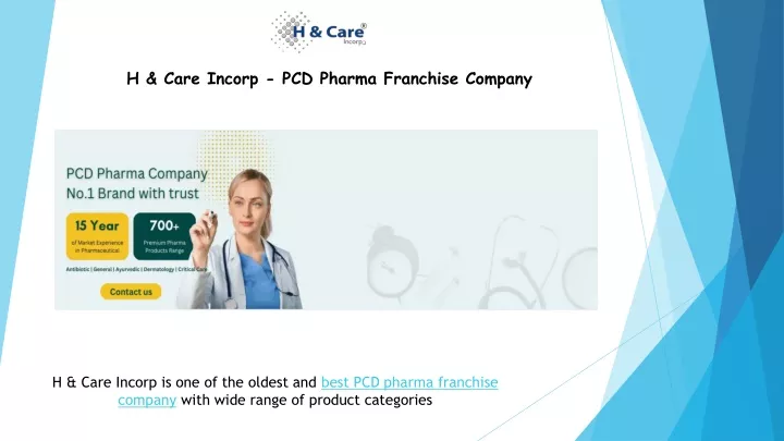 h care incorp pcd pharma franchise company