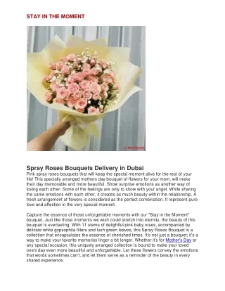 Spray Roses Bouquets Delivery in Dubai