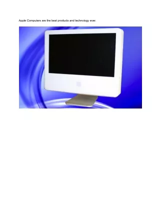 apple computers are the best products