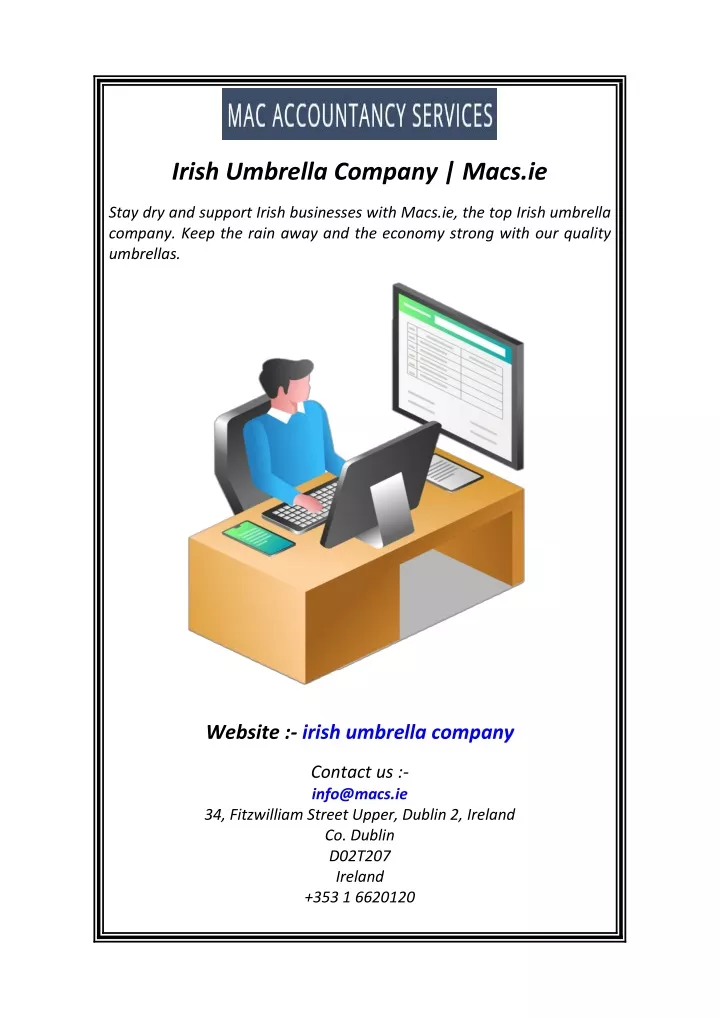 irish umbrella company macs ie