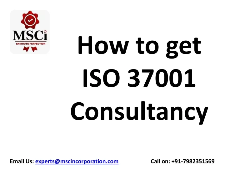 how to get iso 37001 consultancy