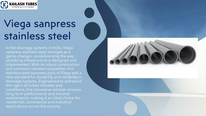 viega sanpress stainless steel