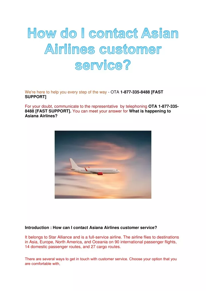 how do i contact asian airlines customer