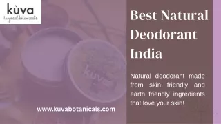 Best Natural Deodorant India