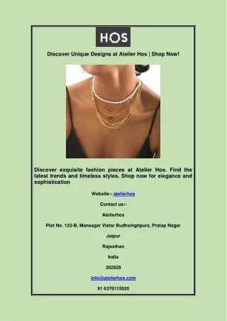 discover unique designs at atelier hos shop now