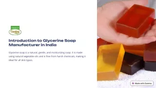 Glycerine Soap Manufacturer in India