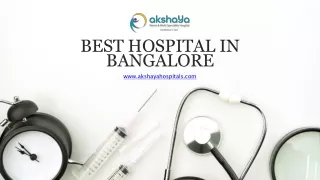 Best hospital in Bangalore