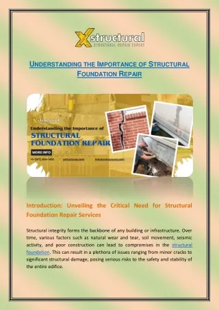 Understanding the Importance of Structural Foundation Repair - Xstructural.com