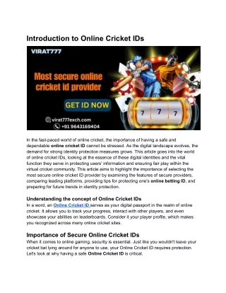 Online cricket id : Most secure online cricket id provider