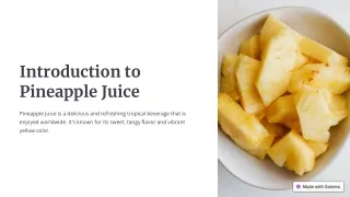 introduction to pineapple juice