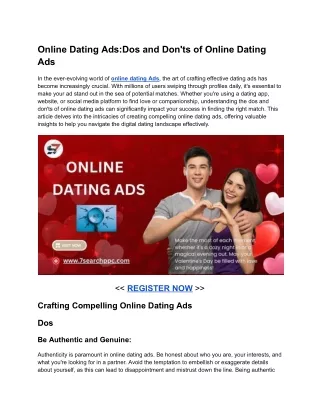 Online Dating Ads_Dos and Don'ts of Online Dating Ads