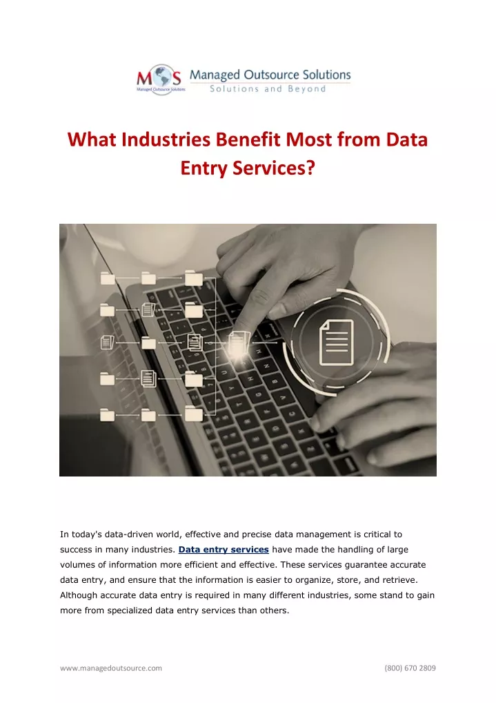 what industries benefit most from data entry