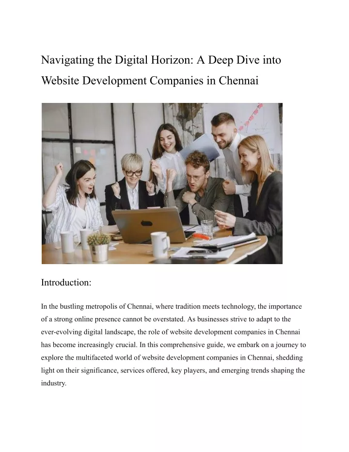 PPT - Navigating the Digital Horizon_ A Deep Dive into Website 