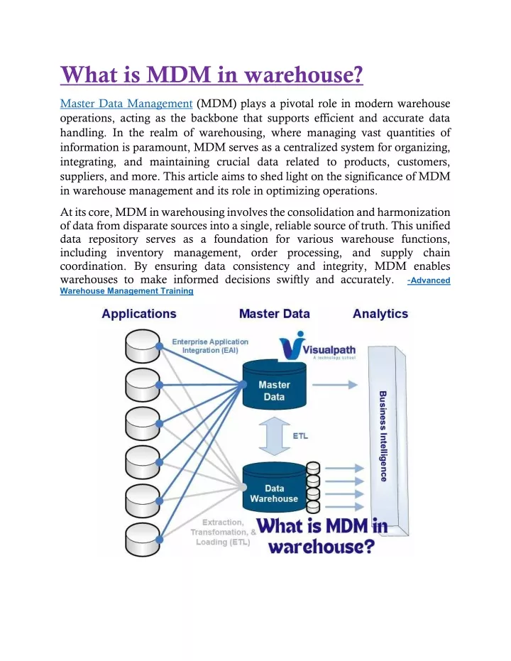 what is mdm in warehouse