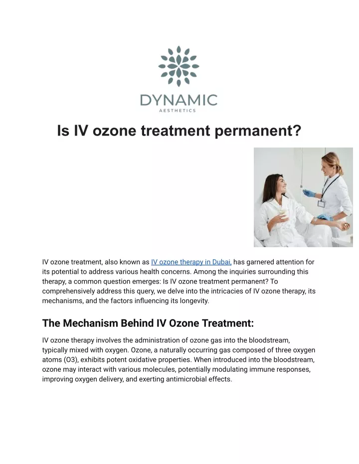 is iv ozone treatment permanent
