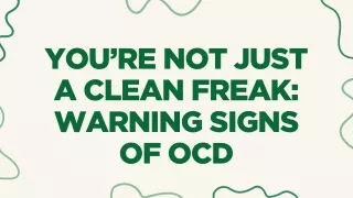 Warning Signs Of OCD
